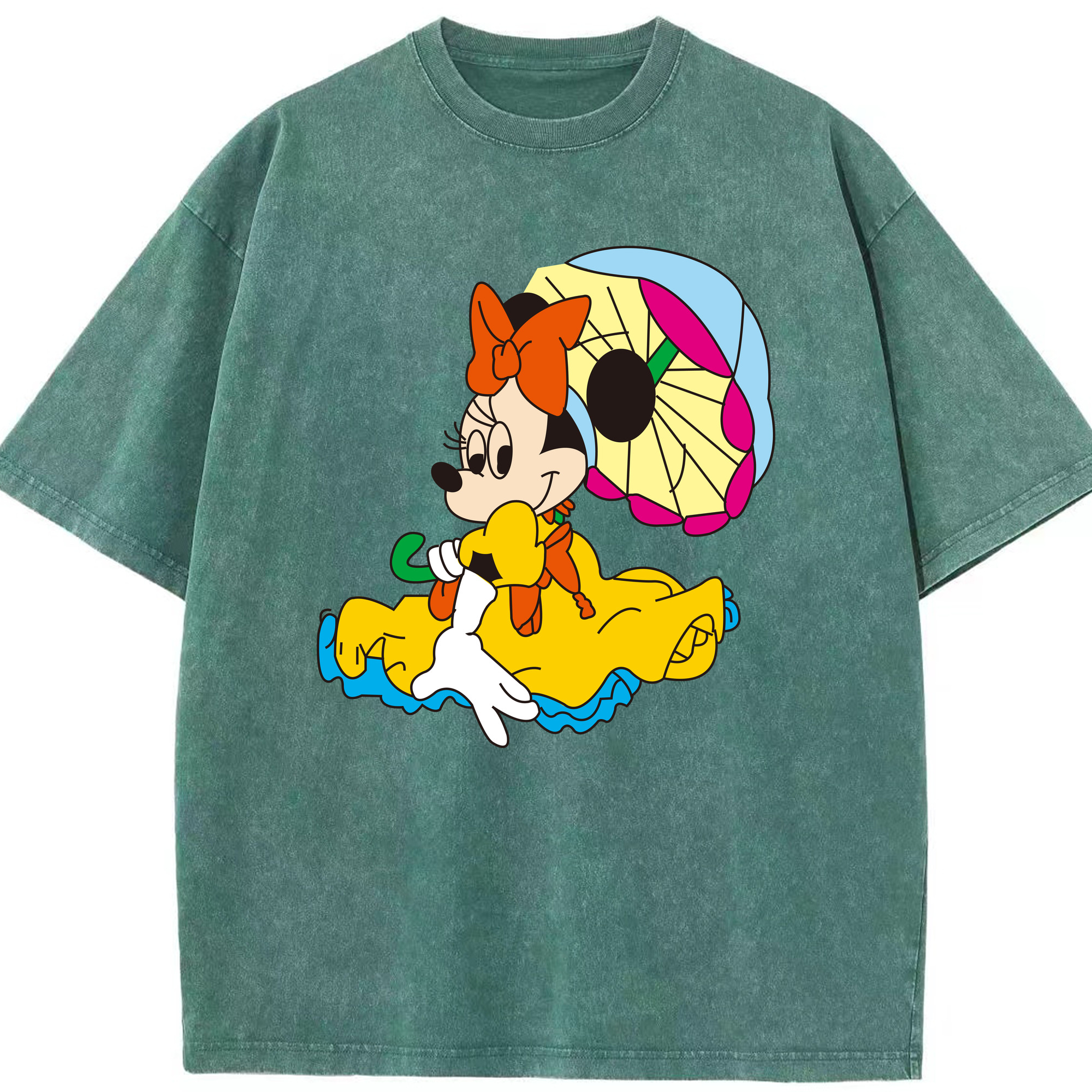 （画像用） ミッキーマウス Mickey Mouse 綿100% ヴィンテージ風 半袖Tシャツ（フロントプリント）